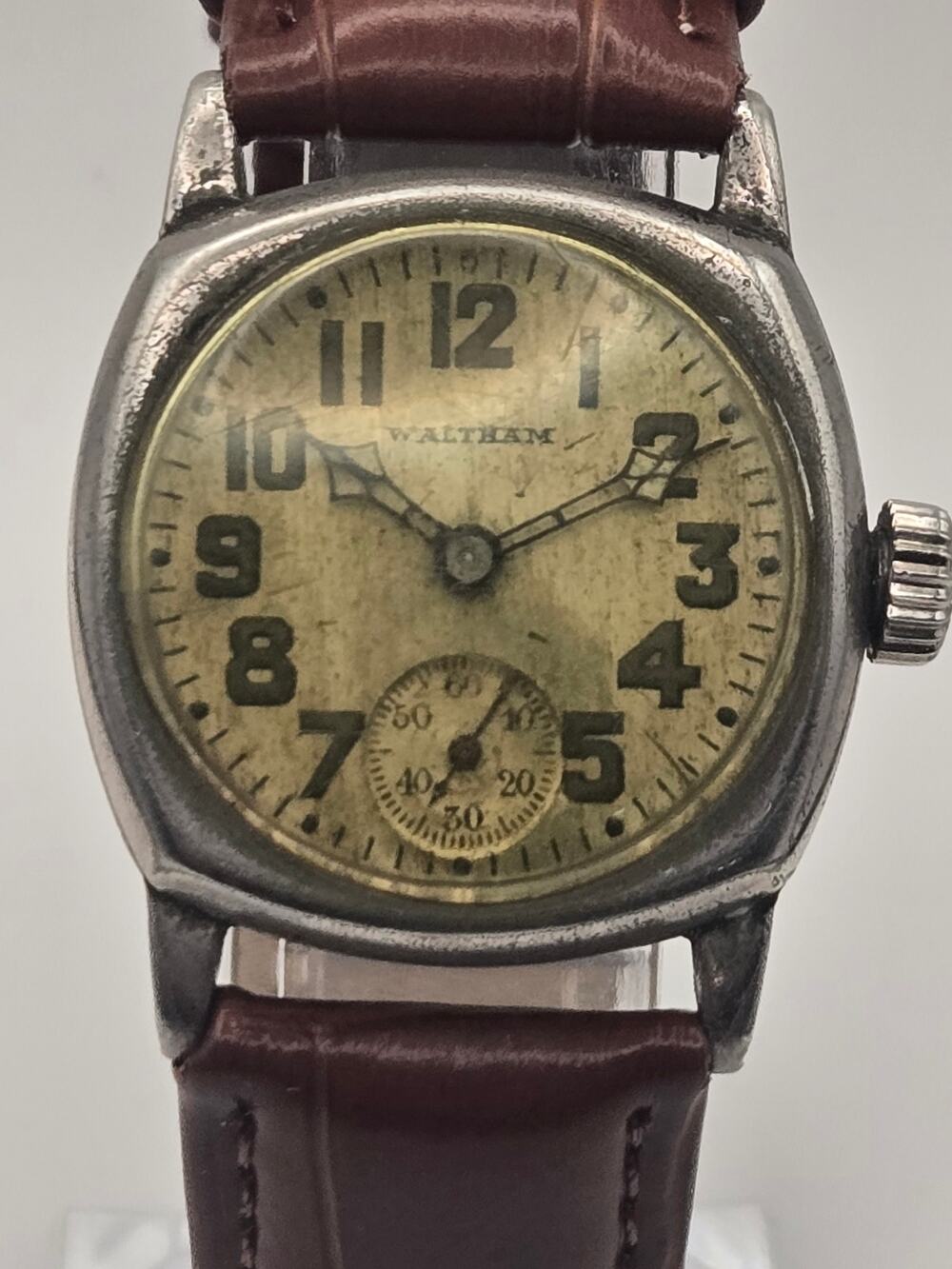 1917 Waltham 3/0s Nickel 15J Trench Watch Working